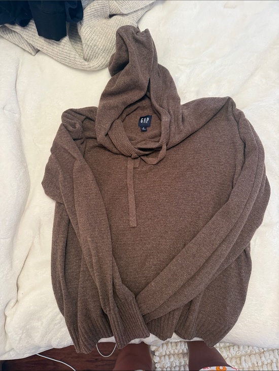 GAP Sweaters - GAP Chocolate Brown Knit Hooded Sweater